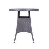 Malaga 2 Seat Deluxe Stacking Rattan Garden Bistro Set round coffee table