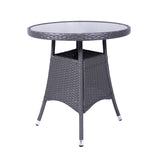Malaga 2 Seat Deluxe Stacking Rattan Garden Bistro Set bistro table