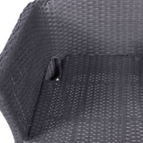 Malaga 2 Seat Deluxe Stacking Rattan Garden Bistro Set close up of chair