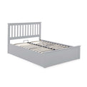 Trent Grey Wooden Ottoman Bed with sprung pine slats