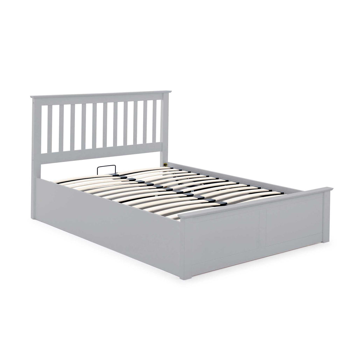 Trent Grey Wooden Ottoman Bed with sprung pine slats