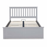 front view of the Trent Grey Wooden Ottoman Bed