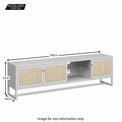 Margot Cane Extra Wide TV Media Unit - Size Guide