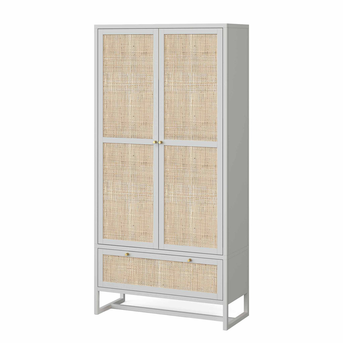 Margot Cane Wardrobe with Drawer - Side view