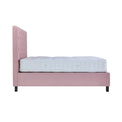 Francis Blush Velvet Ottoman Storage Bed side view