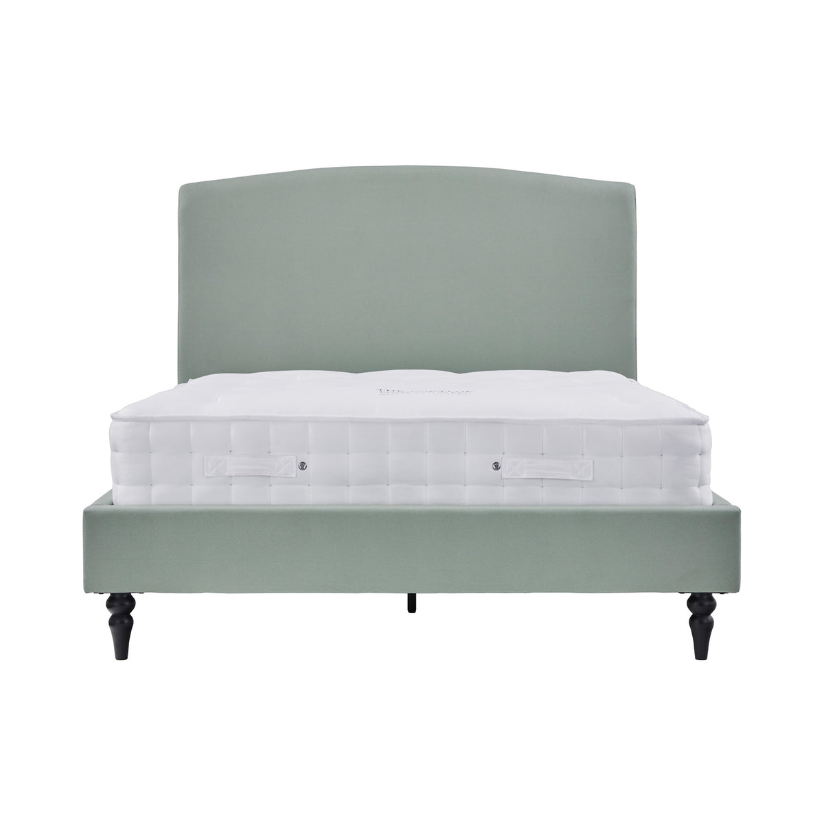 Liberty Duck Egg Upholstered Linen Bed Frame front view