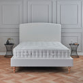 Liberty Natural Upholstered Linen Bed Frame light wooden legs