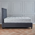 Francis Steel Velvet Ottoman Storage Bed  side view