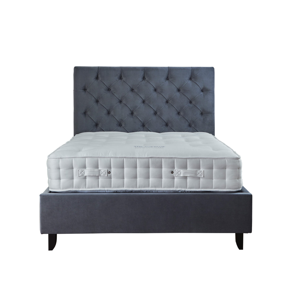 Francis Steel Velvet Ottoman Storage Bed  front view