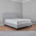 Francis Silver Mink Velvet Ottoman Storage Bed from Roseland Furniture