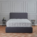 Sofie Upholstered Charcoal Linen Ottoman Storage Bed  front view