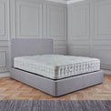 Sofie Upholstered Light Grey Linen Ottoman Storage Bed