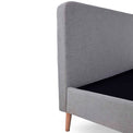 Otto Light Grey Upholstered Bed Frame - headboard padded edge