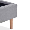 Otto Light Grey Upholstered Bed Frame - upholstered fabric close up