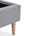 Otto Light Grey Upholstered Bed Frame - upholstered fabric close up
