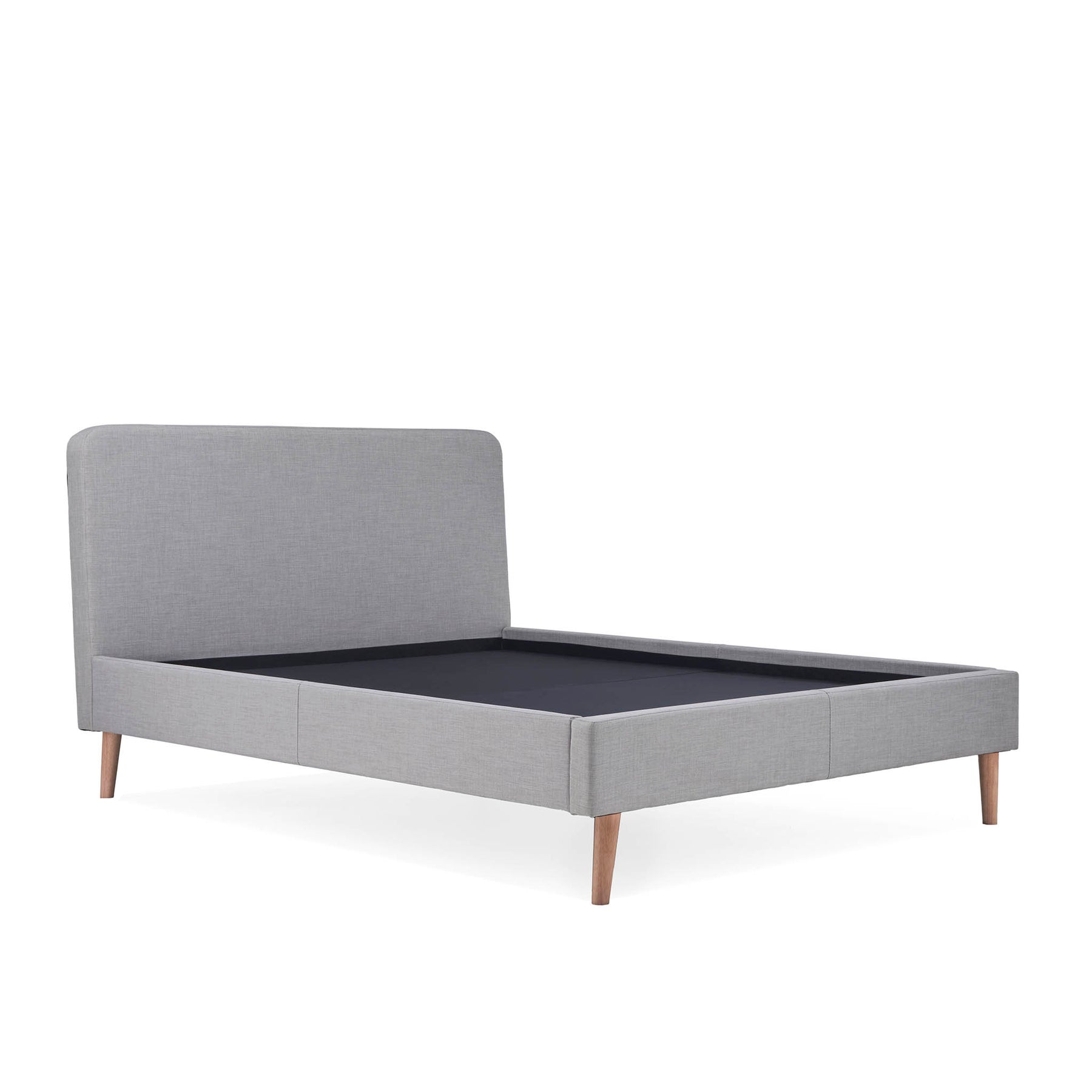Otto Light Grey Upholstered Bed Frame