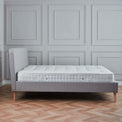 Otto Light Grey Upholstered Bed Frame - Side Lifestyle