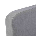 Otto Light Grey Upholstered Bed Frame curved edged headboard