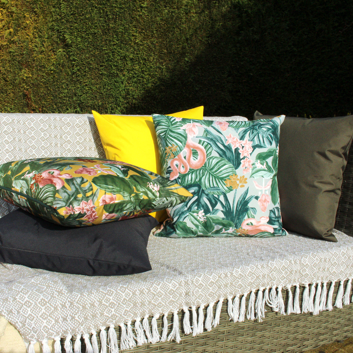 Medinilla 43cm Reversible Outdoor Polyester Cushion
