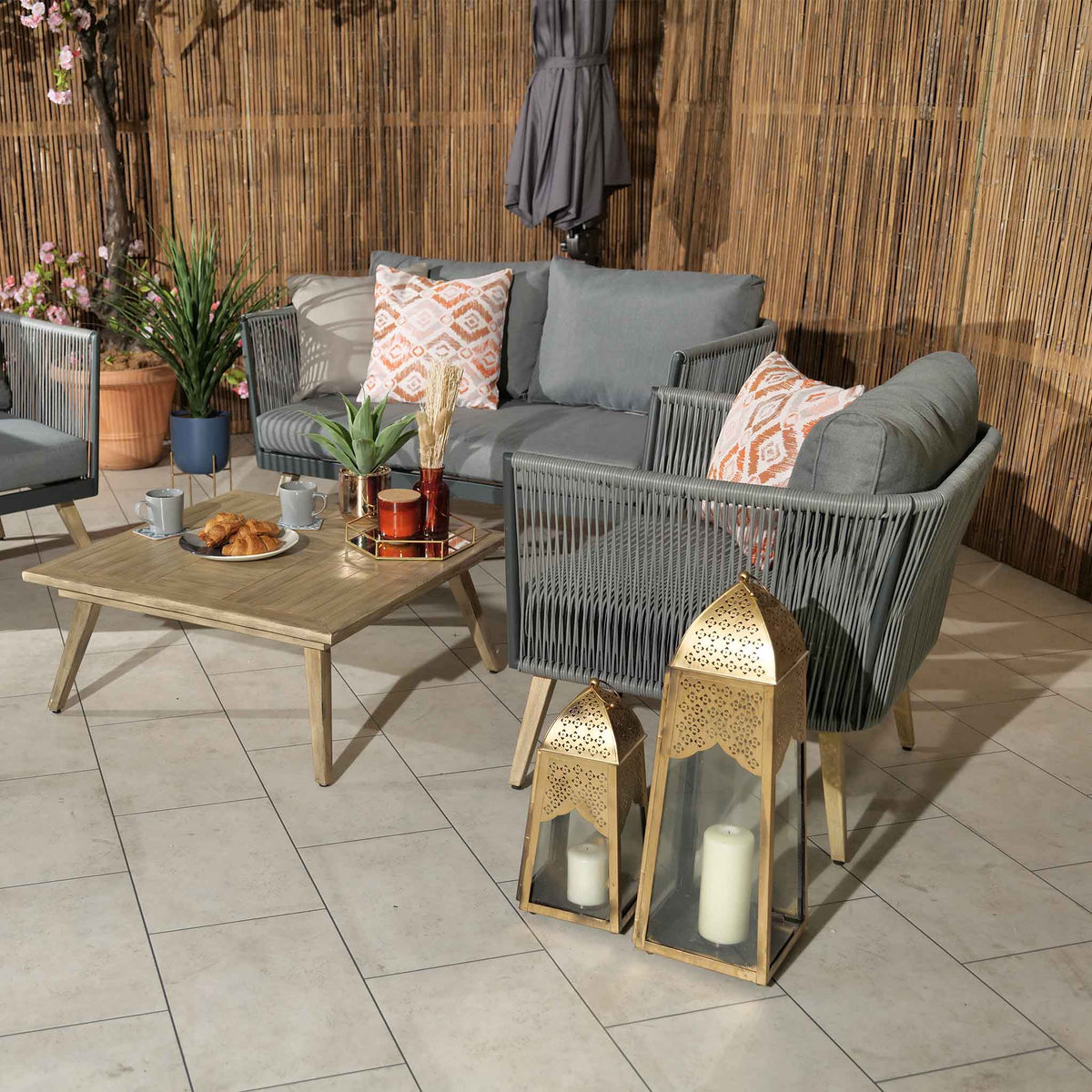 Milan 4 Seater Garden Lounge Set with Coffee Table