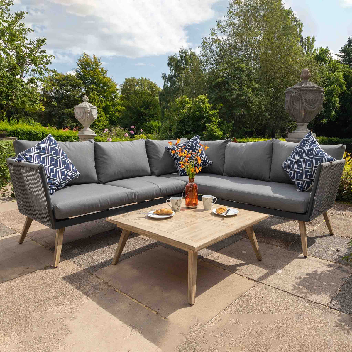 Milan Garden Corner Sofa Lounge Set with Coffee Table from Roseland Furniture