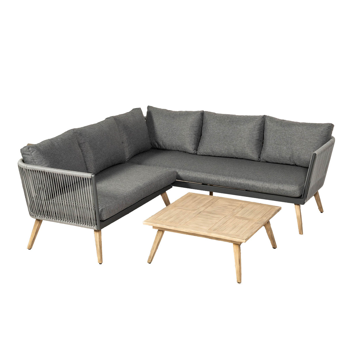 Milan Garden Corner Sofa Lounge Set with Coffee Table