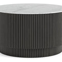 Milo Mango & Marble Round Fluted Coffee Table - Close up 