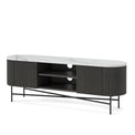 Milo Mango & Marble Fluted Wide TV Media Unit - Side view