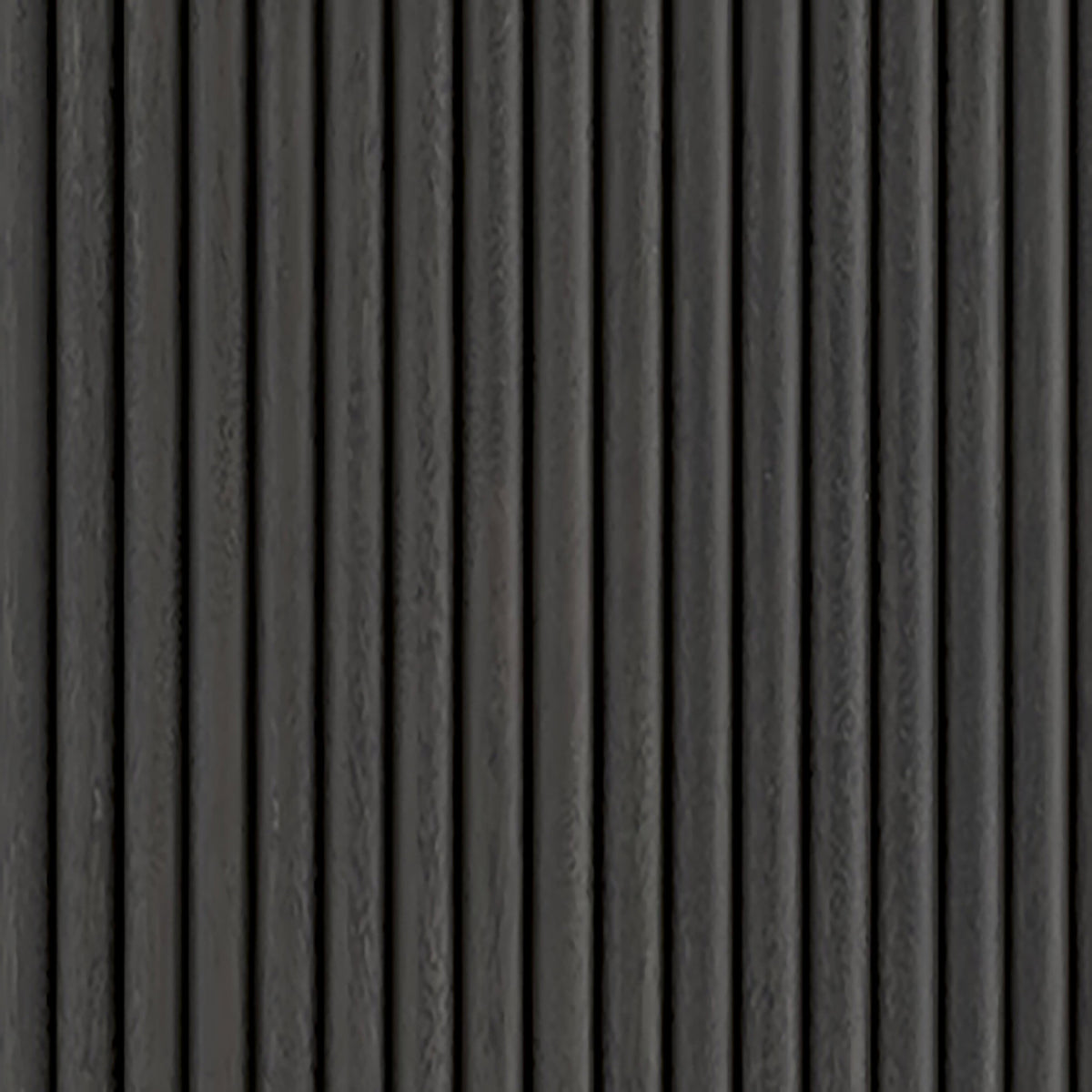 Milo Matt Black Mango Round Fluted Dining Table - Close up of the fluted detail