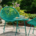 Monaco Green 2 Seat Garden Egg Chair Bistro Set Lifestyle Setting