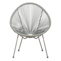 Monaco Grey 2 Seat Outdoor Egg Chair Bistro Set