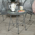 Monaco Grey 2 Seat Garden Egg Chair Bistro Set