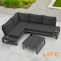 LIFE Mallorca Chaise Lounge Set with Coffee Table from Roseland Furniture