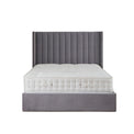 Maude Grey Velvet Ottoman Storage Bed Frame 