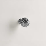 close up of the twisted spiral nickle handles