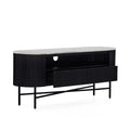 Milo Mango & Marble Fluted TV Media Unit - Side view
