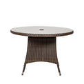 Vada Brown 110cm 4 Seat Rattan Round Dining Set