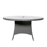 Vada 140cm 6 Seat Rattan Round Dining Set - Grey