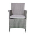 Vada 140cm 6 Seat Rattan Round Dining Set - Grey