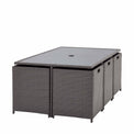 Vada Grey 6 Seat Rattan Cube Set - Packed away