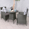 Vada Grey 2 Seat Rattan Bistro Set