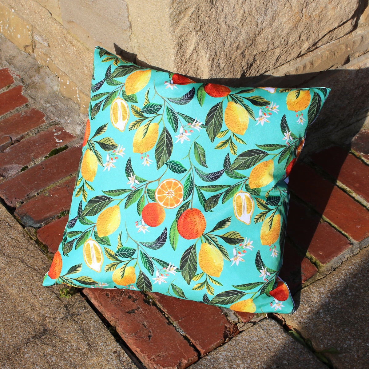 Orange Blossom 43cm Reversible Outdoor Polyester Cushion