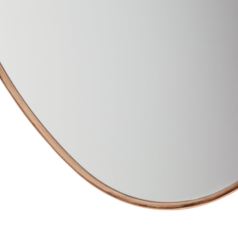 Organic Copper Oval Wall Mirror