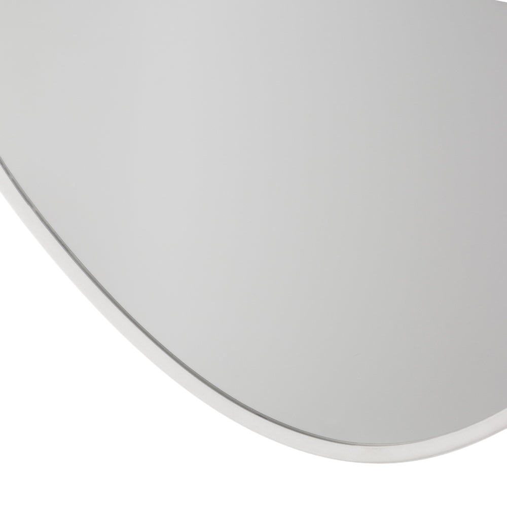 Organic Grey Oval Wall Mirror