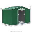 Oxford 9.1 x 6.3ft Galvanised Steel Shed dimensions