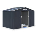 Oxford Grey 9.1 x 6.3ft Galvanised Steel Shed from Roseland Furniture