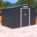 Oxford Grey 9.1 x 6.3ft Galvanised Metal Shed