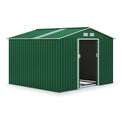 Oxford Green 9.1 x 8.4ft Galvanised Steel Shed from Roseland Furniture