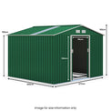 Oxford Grey 9.1 x 8.4ft Galvanised Steel Shed dimensions