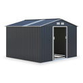 Oxford Grey 9.1 x 8.4ft Galvanised Steel Shed from Roseland Furniture